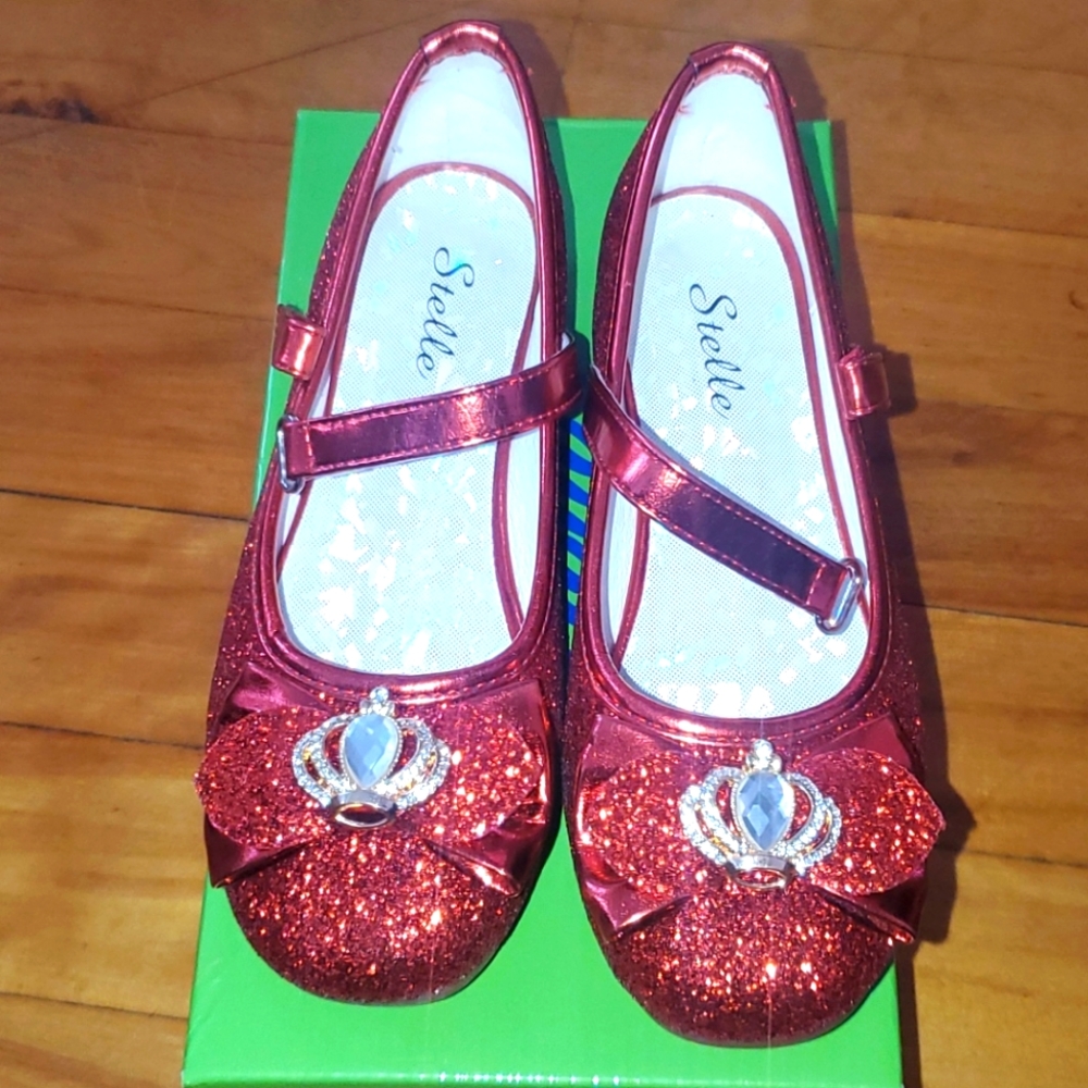 Stelle red glitter mary janes